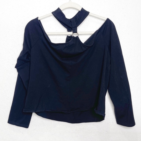 Midnight Hour Skull Tarot Card Graphic Print Long Sleeve Mid Length Goth Shirt - Picture 2 of 7